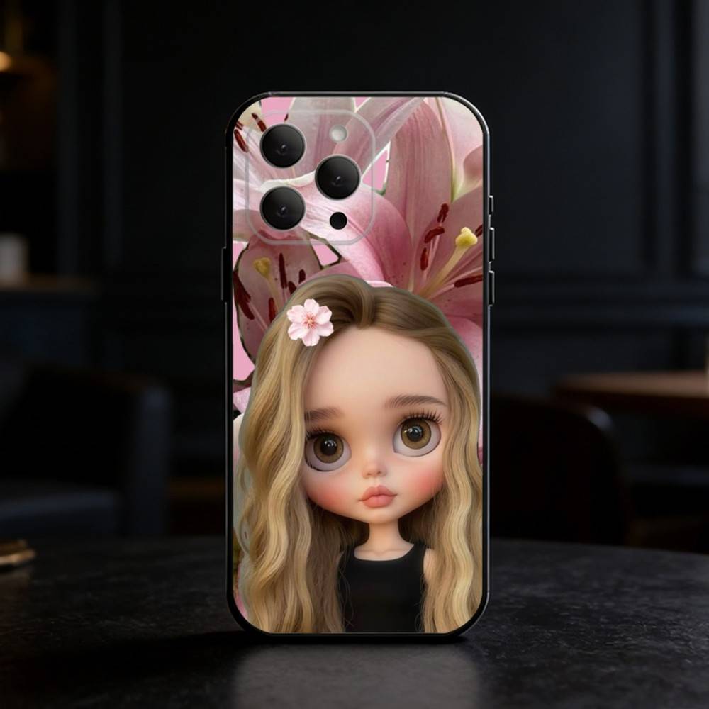 Fashion doll B-blythe Phone Case Silicone black Soft For IPhone 17,16,15,14,13,12,11,SE,Plus Pro Max