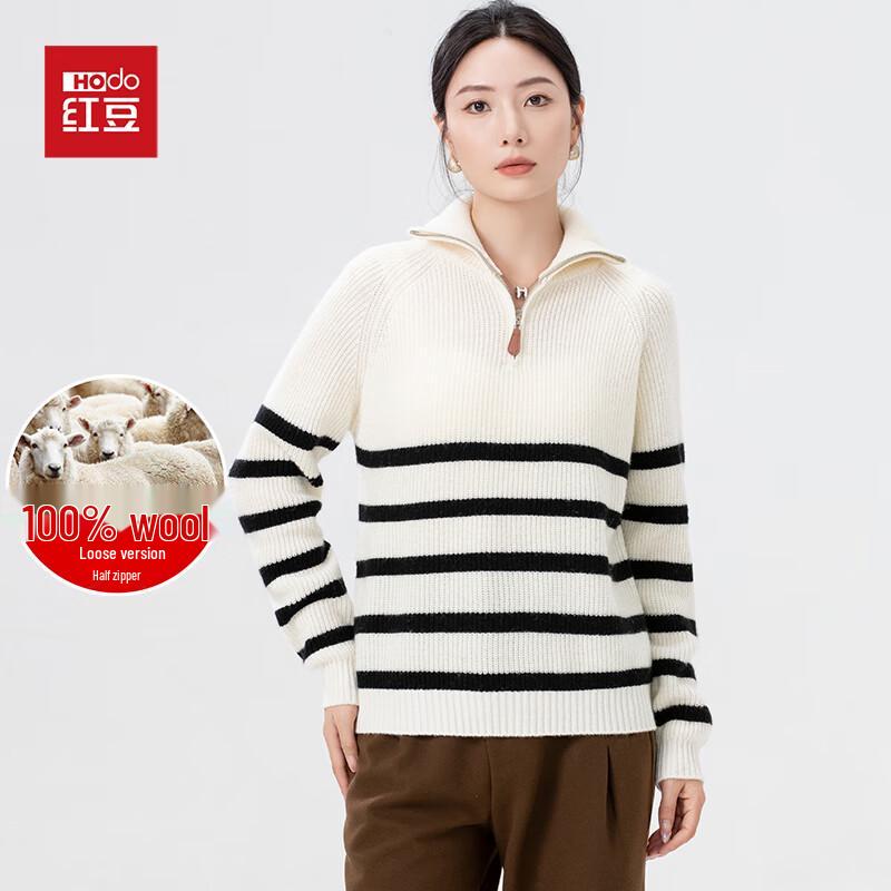 

Women s 100% Pure Wool Half-Zip Pullover Sweater One Size