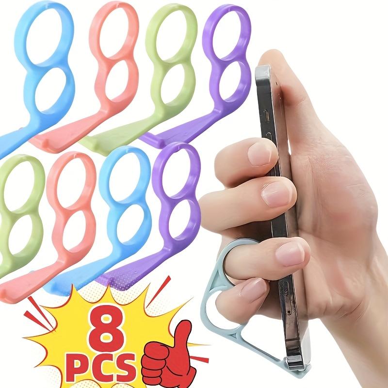 8 Stück Fortschrittliche Handyhalterungen - Hergestellt aus strapazierfähigem PP-Kunststoff, mit rutschfesten Fingerringen zur Gewährleistung der Sicherheit bei der Handheld-Nutzung
