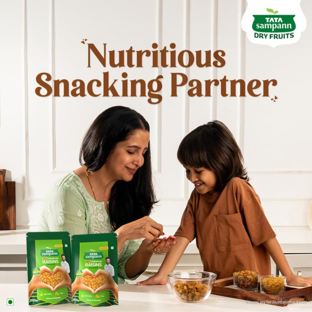 TATA Sampann Premium Seedless Green Raisins 200g Pack Of 1 Pure Dried Fruit Source Of Potassium For Healthy Snacking And Cooking