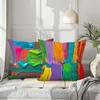 Colorful Pigment Printed Pattern Home Decor Pillowcase Bedroom Living Room Sofa Decoration Polyester Cushion Cover With Zipper