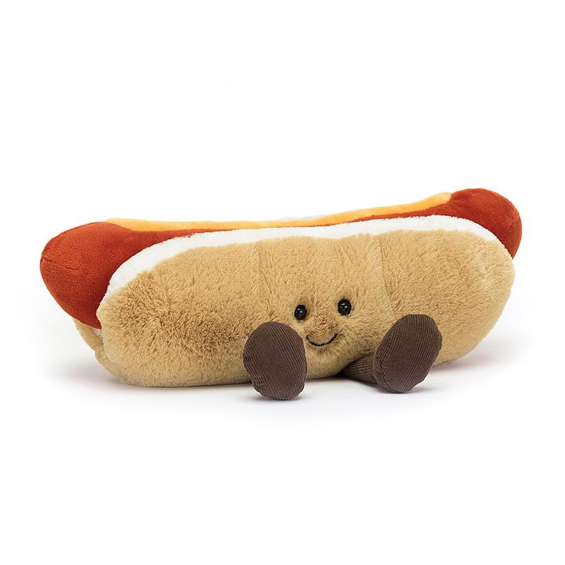 JELLYCAT Fun Food Series Fun Hot Dog Gourmet Doll Plush Doll 11cm Tall