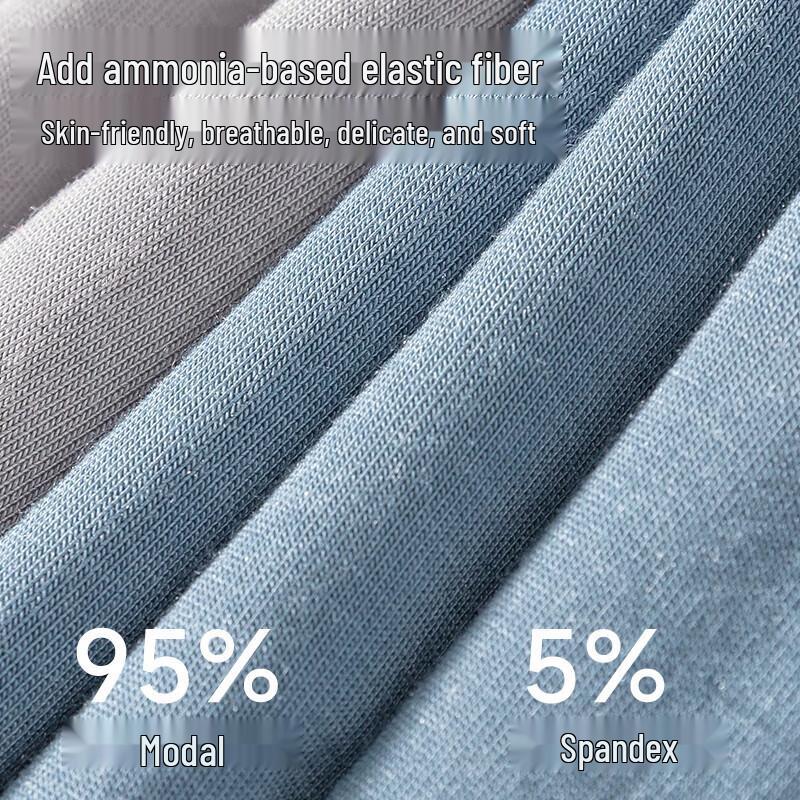 MiiOW Men's Modal Antibacterial Boxer Briefs 4-Pack