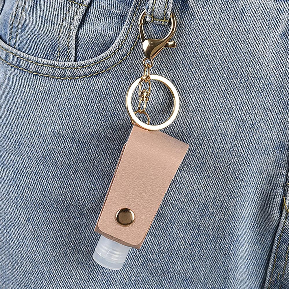 with Bottle Cover Hand Sanitizer Bottles Refillable Bottles with Keychain Holder Cosmetic Container