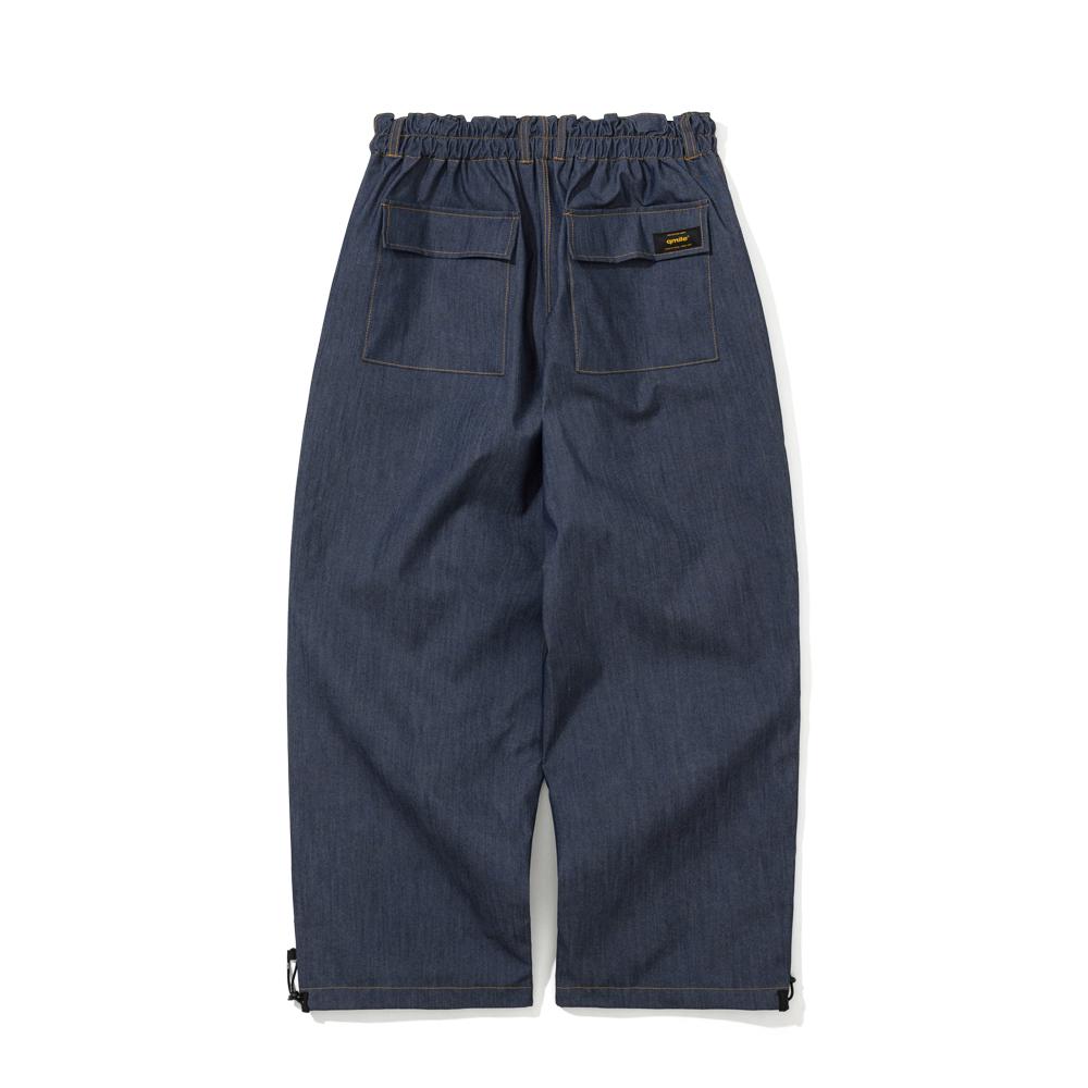 Kyumail 411 Parachute Pants Blue Denim
