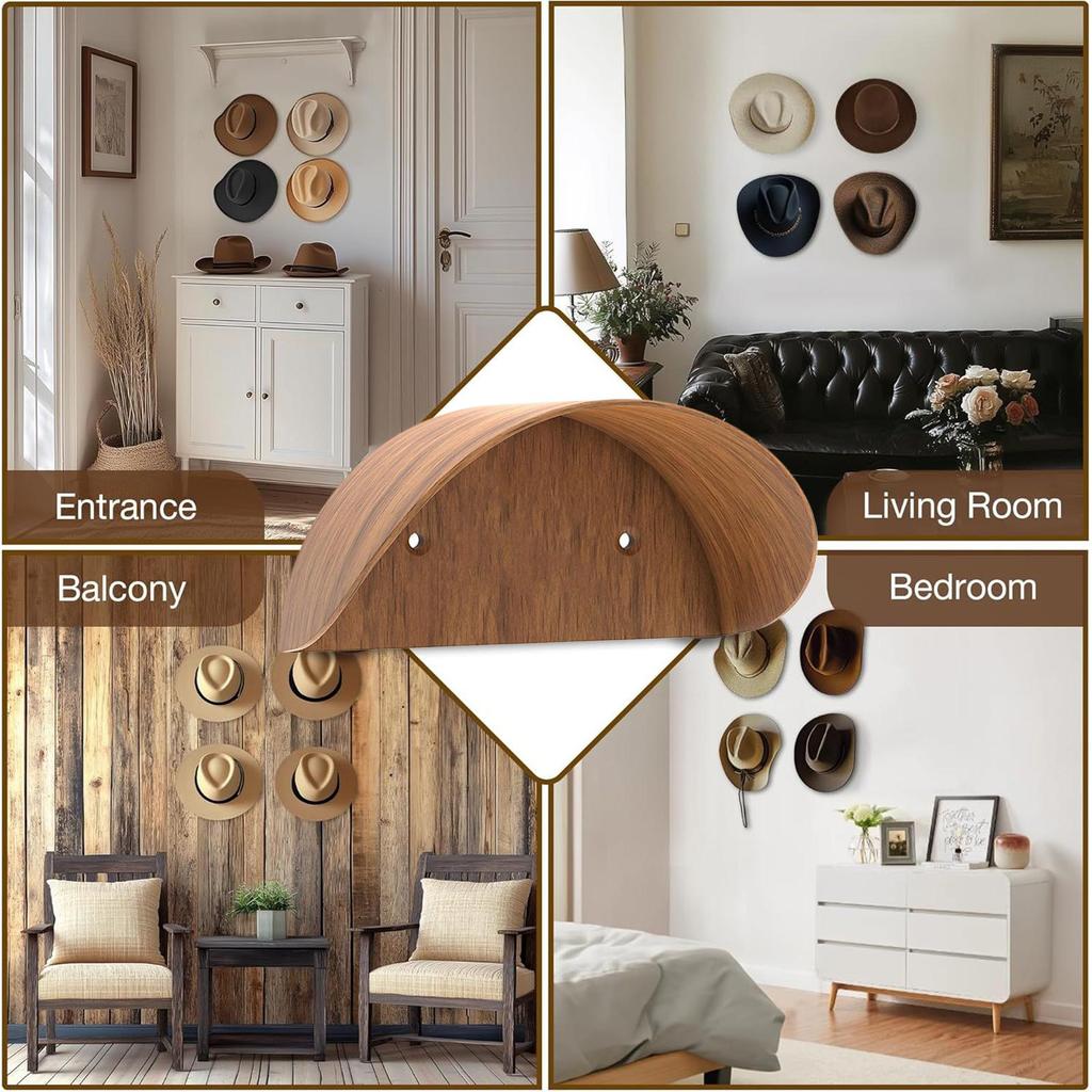 Cowboyhattställ Kepsförvaring Organizer Väggmonterad Hattställ Organizer För Hem Entré Sovrum Garderob Garageport Dörröppning Husbil