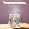 Creative Cute Bear Double-layer Coffee Mug Double Glass Cup Carton Animal Milk Glass Lady Cute Cat Duck Dog Gift Christmas Gift
