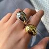 Ventfille   Copper Water Drop Ring For Women Gift Geometric Punk Trend Hiphop Jewelry Accessories Dropshipping