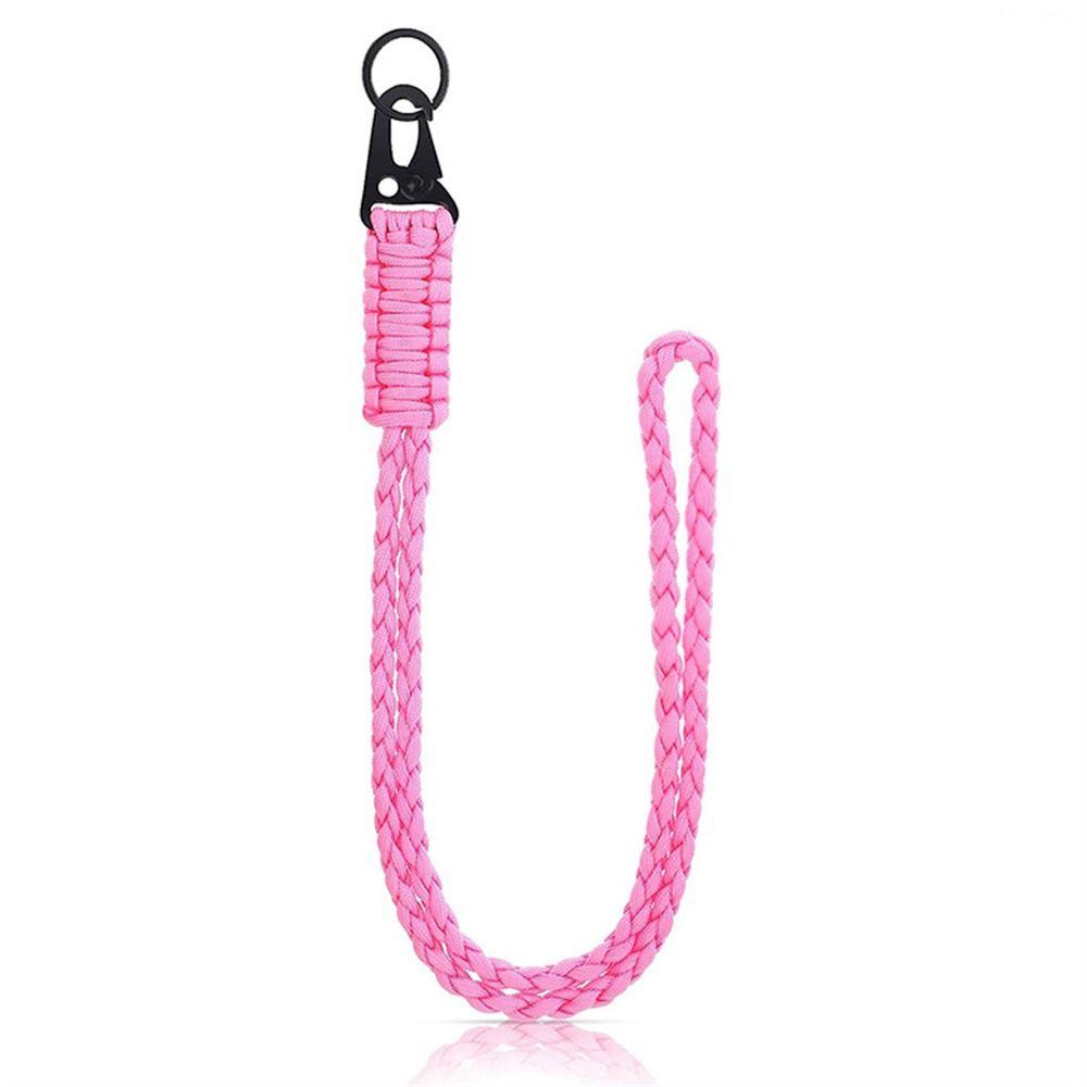 Metal Clip Paracord Neck Lanyard Parachute Rope Umbrella Rope Keychain  Outdoor Survival