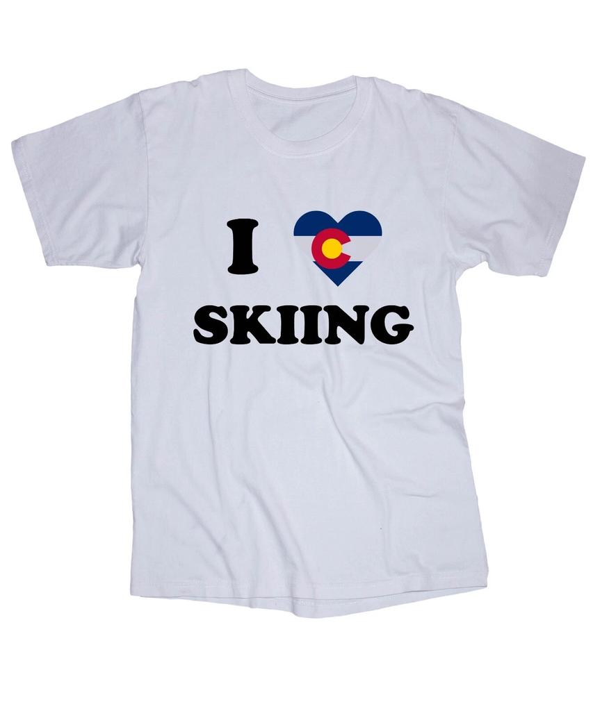 I Love Colorado Skiing Riding Mountains Aspen Steamboat White T-shirt