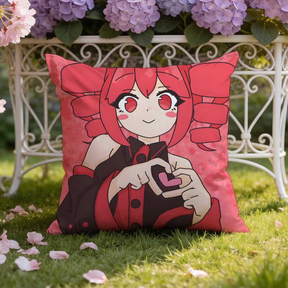 Anime K-Kasane T-Teto Cushion Cover Home & Car Dual-Scene Pillow Cover: Reversible for Premium Comfort