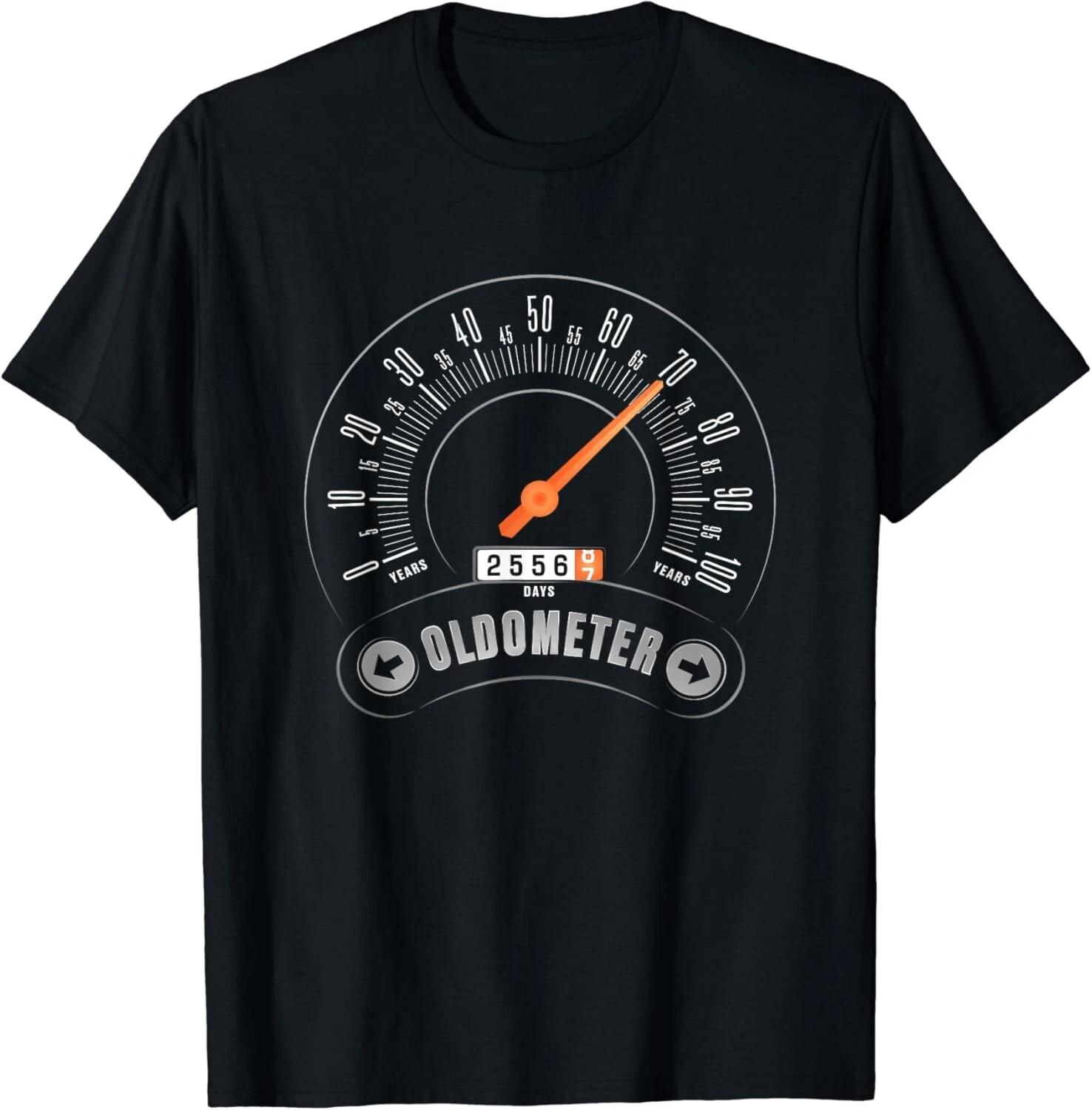 

Mens Oldometer - Funny 70th Birthday Gift for Men 70 Bday Gift Unisex T-Shirt L