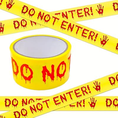 1PC Halloween Warning Tape 1.9 Inches X 82 Feet, Halloween Decoration Warning Tape, Indoor/Outdoor Party Decoration, No Entry