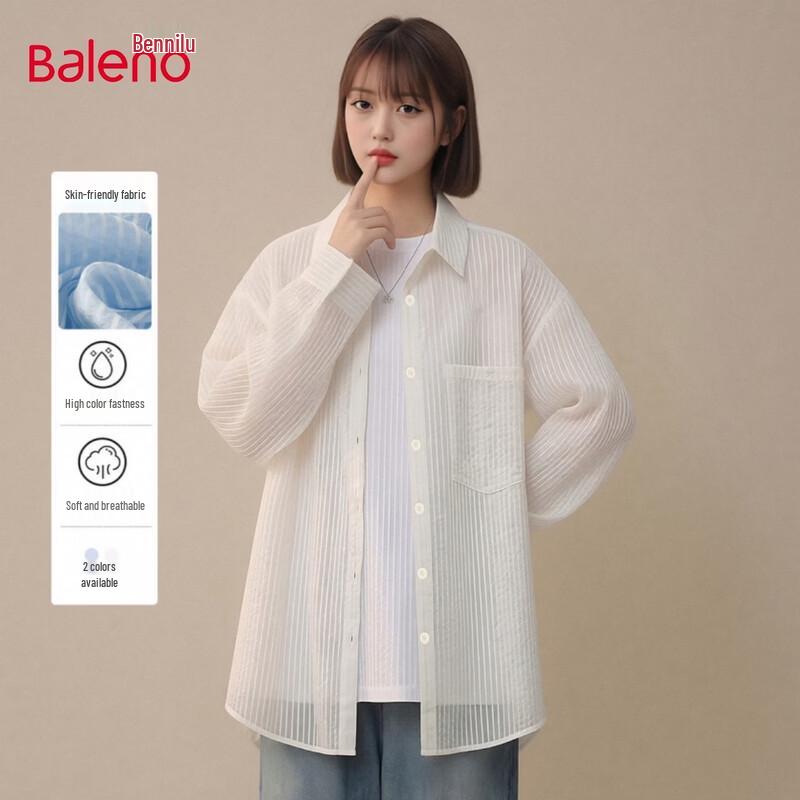 Baleno Women s Striped Casual Long-Sleeve Lapel Shirt XL
