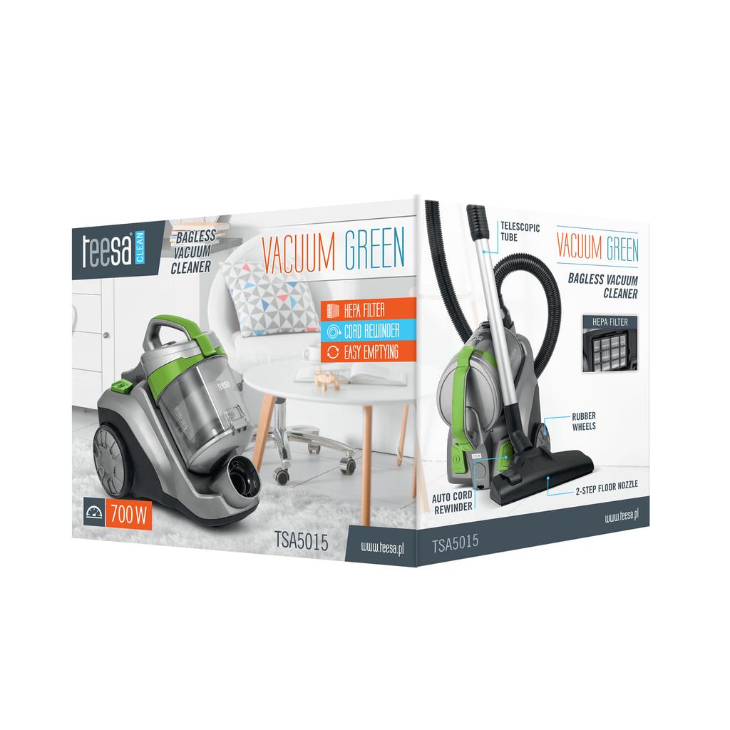 Teesa VACUUM GREEN Bagless Vacuum Cleaner