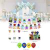 Pull Sprunki Birthday Flag Balloon Cake With Girls And Kids Party Decorations