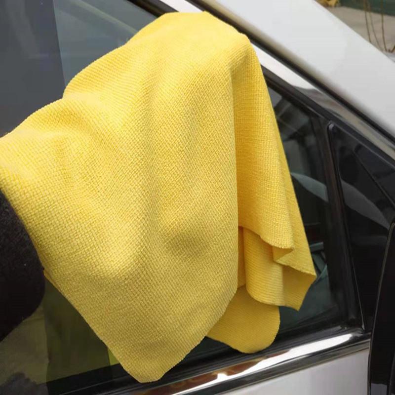 Large Pearl Fiber Microfiber Car Wash Towel - Double-Sided, Absorbent, Warp Knitted Cleaning Cloth