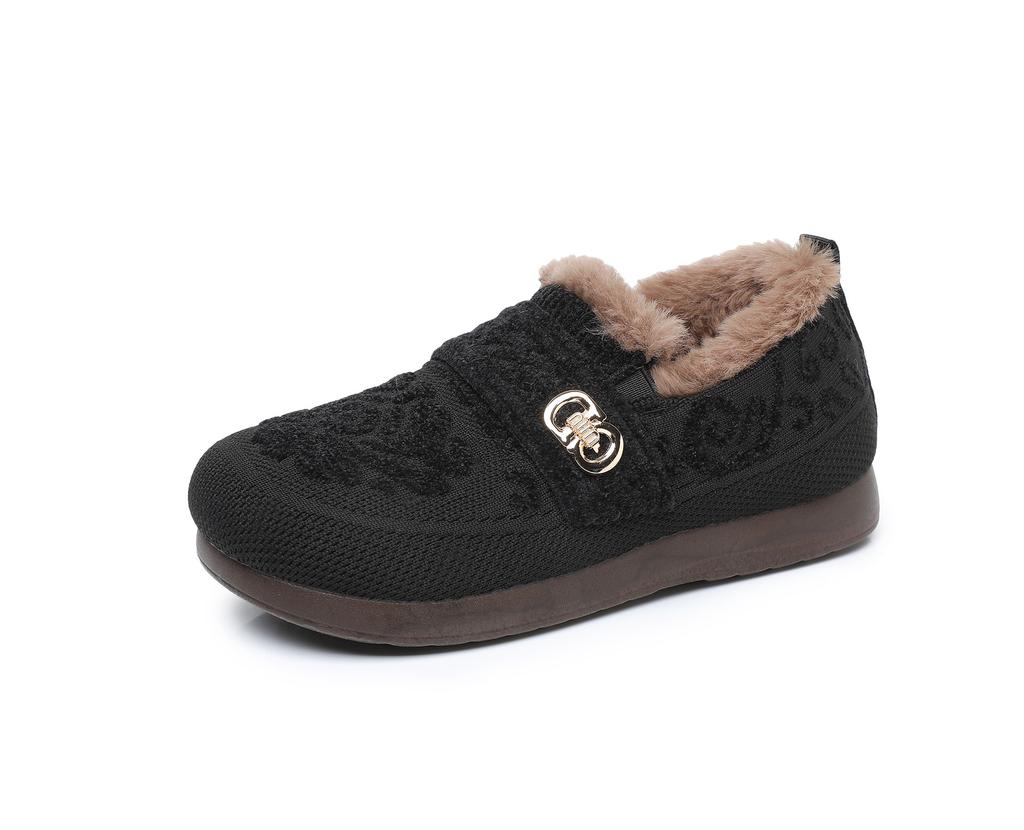 Baumwollschuhe Damen 2025 Winter neu alte Peking Stoffschuhe Damen Baumwollschuhe gefüttert verdickt Mutter Baumwollstiefel warm weichsohlige Schuhe