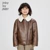 JNBY Kids' Faux Leather Fur Winter Jacket