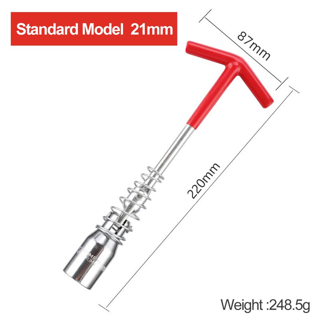 Universal Spark Plug Socket Wrench Set with T-Handle Durable CR-V Steel High Torque round Head for Car & Motorcycle Maintenance
