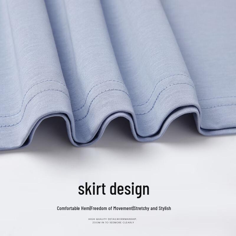 Hengyuanxiang Men's Ice-Feel Mulberry Silk Blend Round Neck T-Shirt