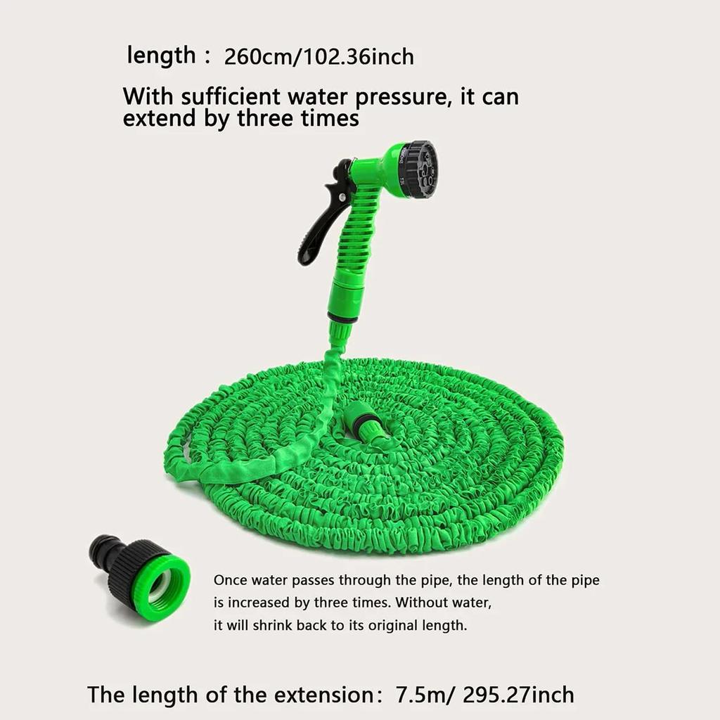 Ausziehbarer Magischer Schlauch, Hochdruck-Autowäsche, 7 Wassersprühfunktionen, Wasserpistole, Bewässerungsschlauch für Haus und Garten Gartenschlauch
