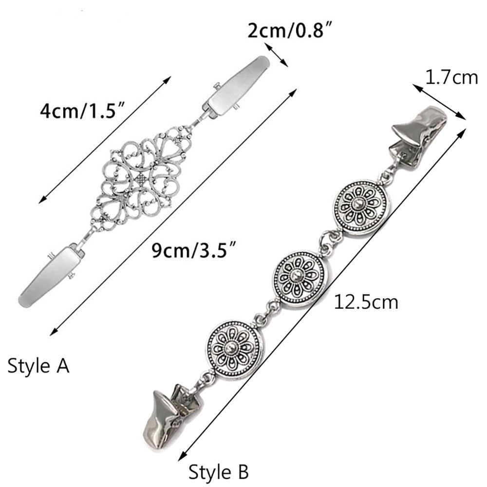 Practical Fashion Women Dress Decor Alloy Material Retro Clothing Clip Fasteners for Clothes Cardigan Clamps Clamps for Fabric