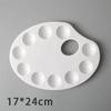 Tavolozza in Plastica Bianca a 10 Scomparti a Forma di Pesce Forniture per Pittura Acrilica ad Acquerello Gouache per Artista Cancelleria Scolastica
