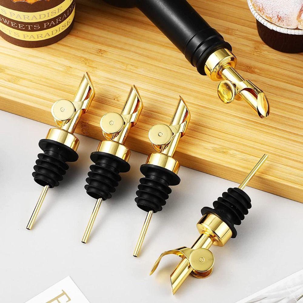 

3pcs Precise Pouring Weighted Spout Pourer Auto Flip Olive Oil Dispenser Spout Kitchen Supplies 3pcs silver