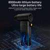 140,000 Turbo RPM Turbo Fan Infinitely Variable Brushless Motor 62m/s High-speed Handheld Violent Fan with Power Display