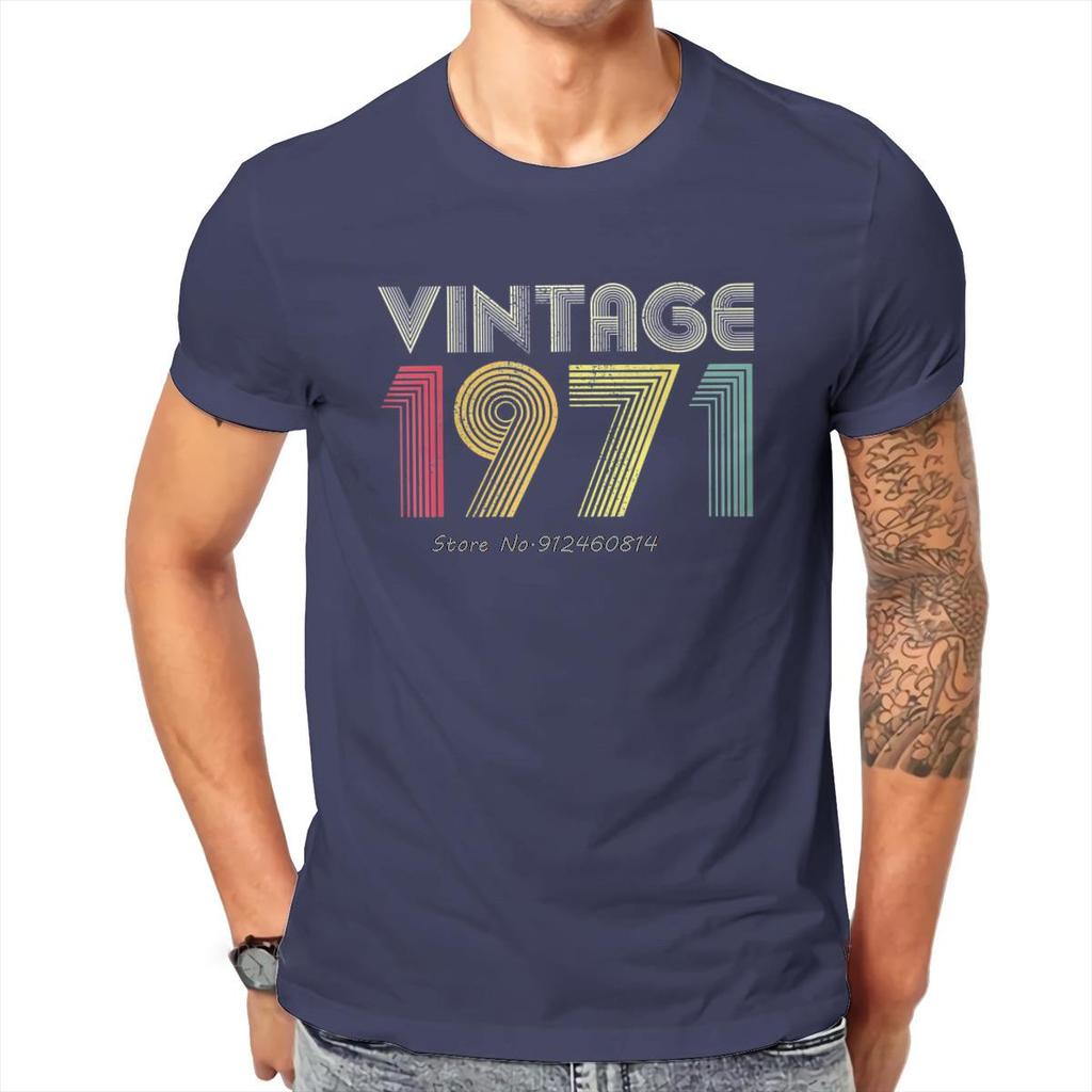 Vintage 1971 Birthday Tshirt Vintage Alternative Unisex Cotton O-neck Clothes Hip Hop Oversized Tees Streetwear Harajuku T-shirt