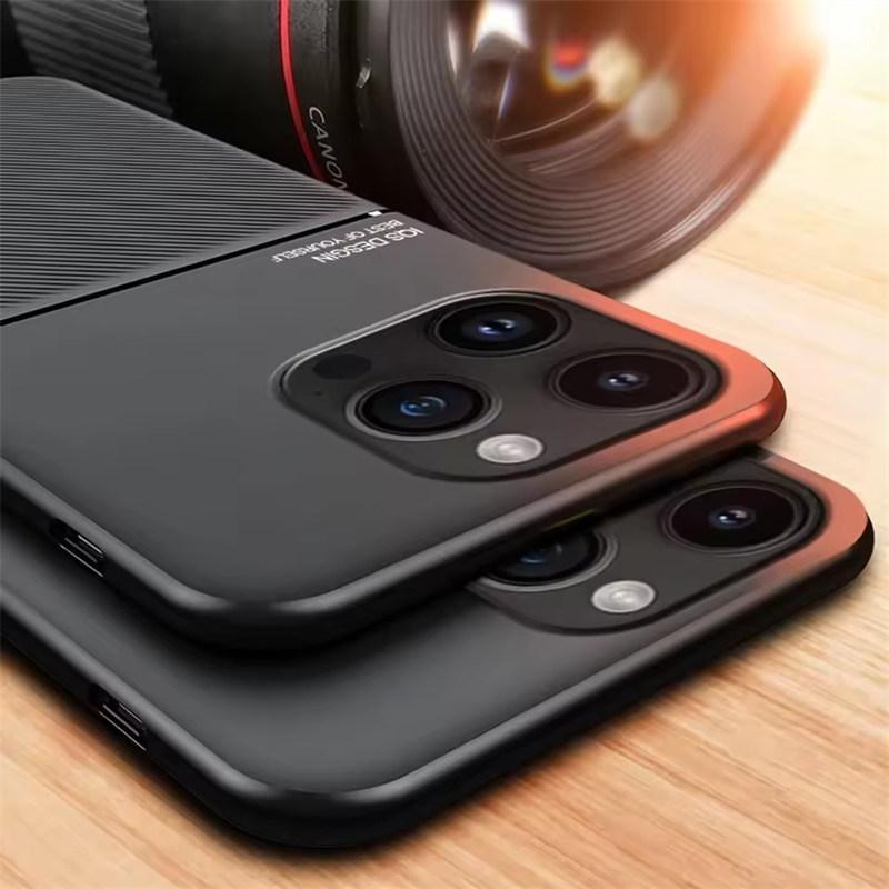 Leather Texture Magnet Case For iphone17 16 15 14 13 11 Pro Max Mini XR XS Max 7/8 Plus SE 16E Cover Magnetic Case