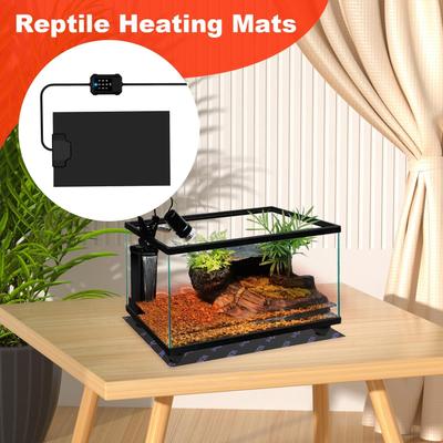 Heat Mat For Reptiles 10-Gear Terrarium Heating Pad Temperature Adjustable Under Tank Heater Winter Thermal Accessories For