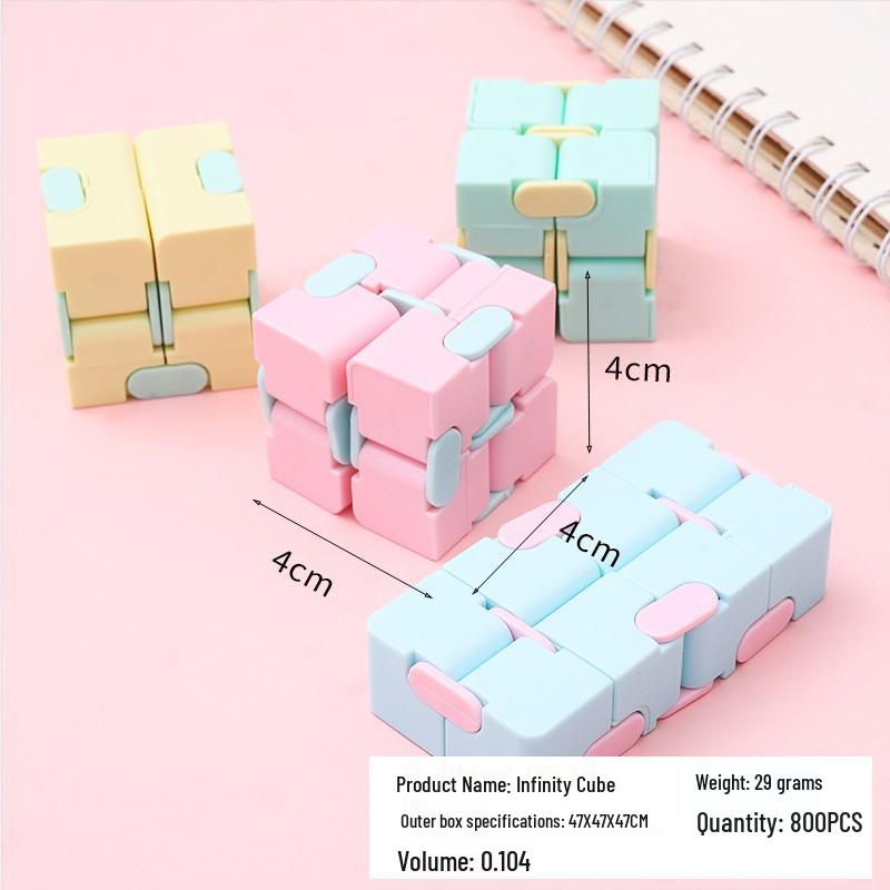 Creative Macaron Infinity Cube: Two-Layer Stress Relief & Educational Toy