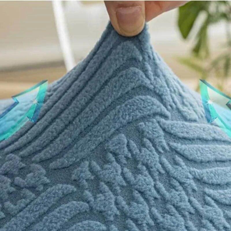 1 Set Jacquard Elastic Gaming Chair Cover Washable Computer Chair Seat Case Soild Color Office Chair Protector Armrest Covers