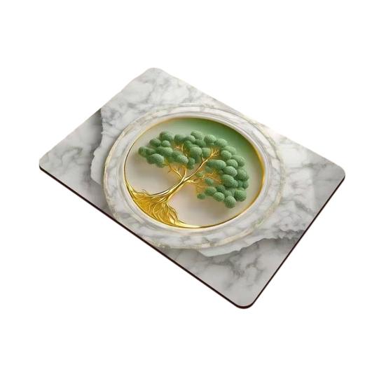 Floral Dish Drying Mat Absorbent Kitchen Drying Mat Reusable Washable Dish Drying Pad Non-slip