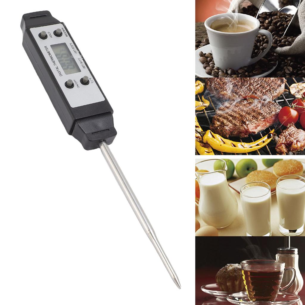 Digital Food Thermometer High Accuracy Electronic   Thermometer with Probe for Kitchen Cooking Baking Milk Coffee