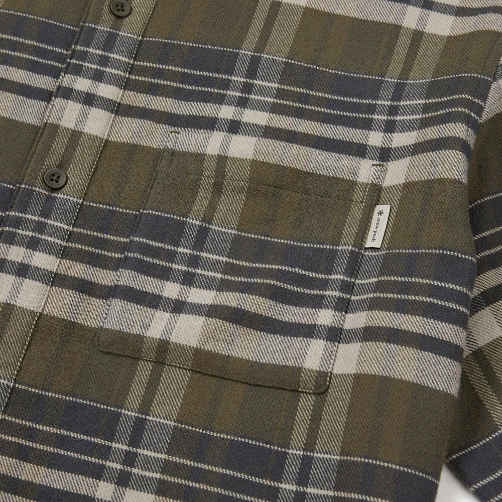 SNOWPEAK Recycled Check Shirt Olive (S24FMFSH02)