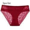 Summer Fashionable Sexy Patchwork Lace Underwear 3pcs/lot Women's Ice Silk Comfortable Breathable Triangle Pants Romantic Women's Triangle Pants