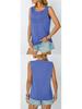 Women's Striped Sleeveless Loose Top - Round Neck, Spring/Summer Fashion