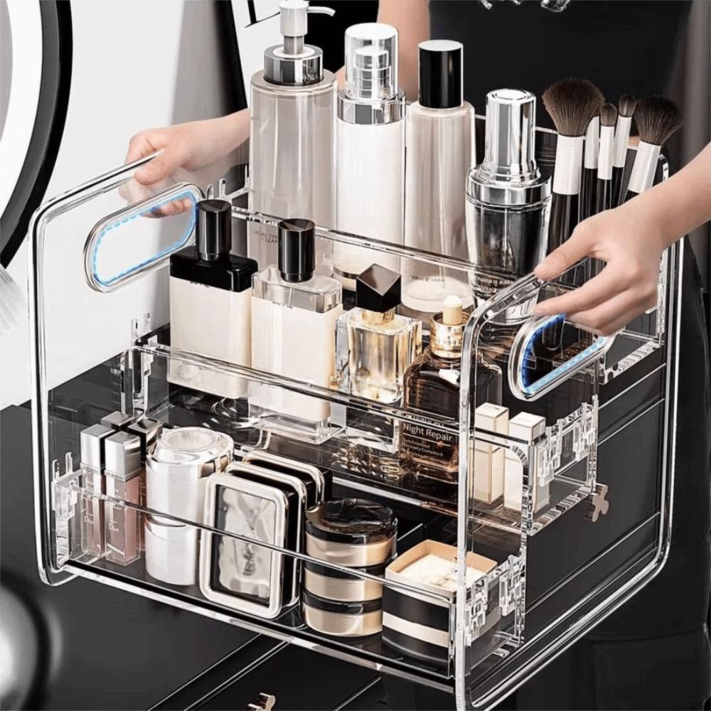 Transparent Cosmetic Storage Box Large Capacity Skincare Storage Stand  Store Display