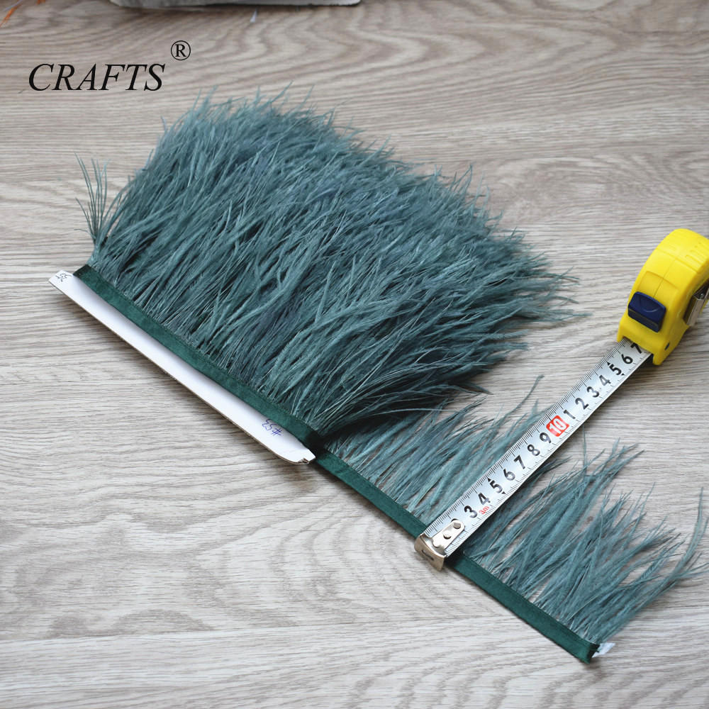 Feather2023 hot! Fluffy and beautiful 5-10M long ostrich hair feather trim cloth sideband 8-10cm wide / DIY sewing clothing accessories