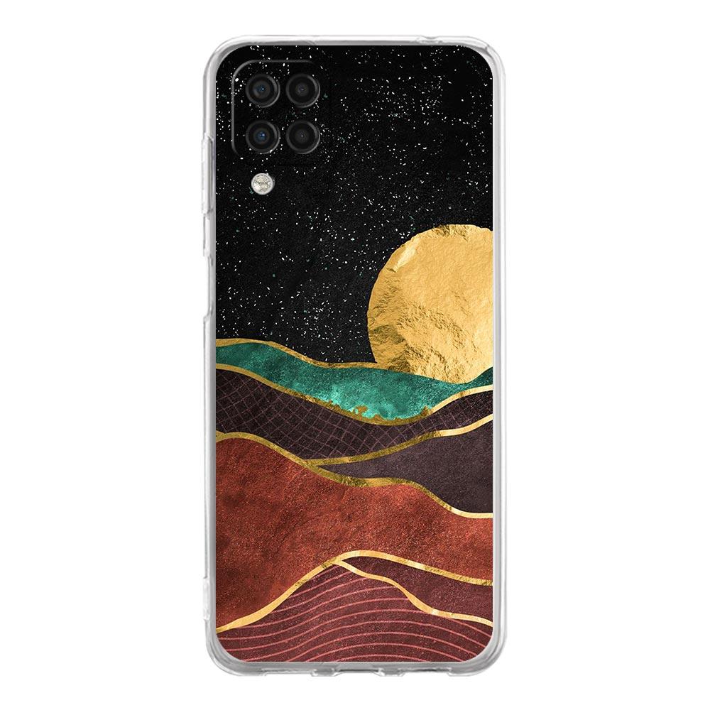 Black Gold marble tropic Phone Case For Samsung Galaxy A51 A71 A21S A12 A11 A31 A41 A03S A13 A33 A73 A53 A52 A32 5G A23 Cover