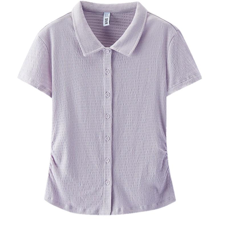 Женская облегающая жаккардовая рубашка-поло Semir M