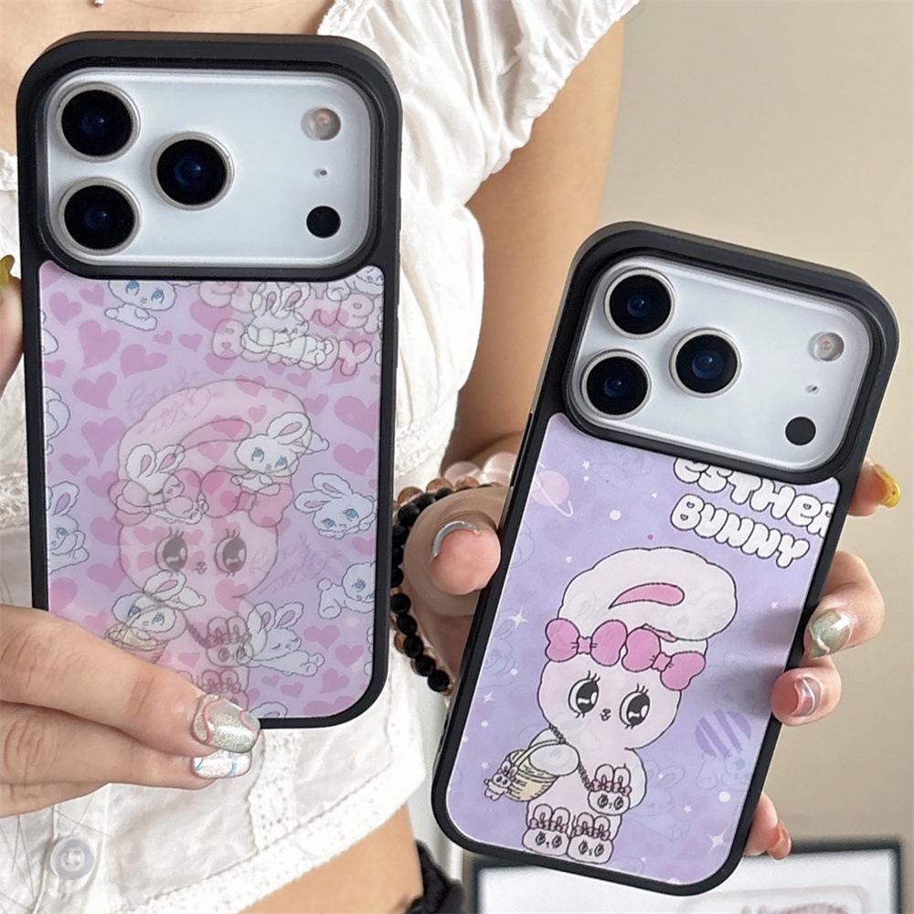 

Pink Rabbit Cartoon Phone Case for iPhone 16/17 Air/13 Pro Max/12 - Magnetic, Cute Design iPhone 11