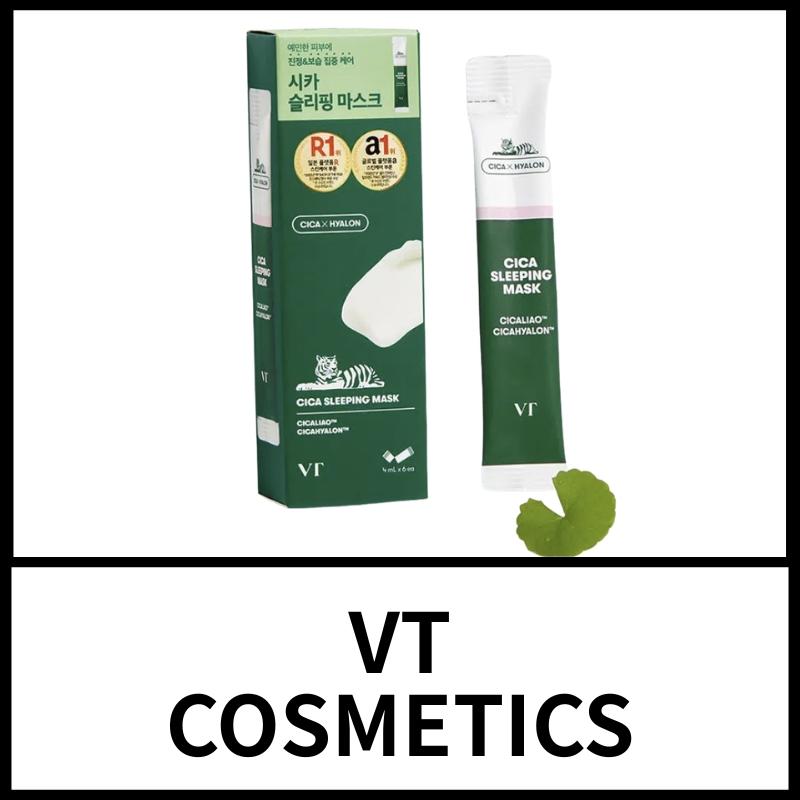 VT Cica Sleeping Mask Calming Hydrating Night Care Face Mask Korean Skincare 4ml x 6ea