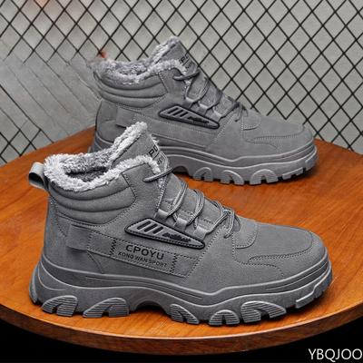 Modische Vielseitige Arbeitskleidung High Top Herrenschuhe Herbst Winter Neue Herren Baumwollschuhe Warme Lässige Anti-Rutsch Schneestiefel