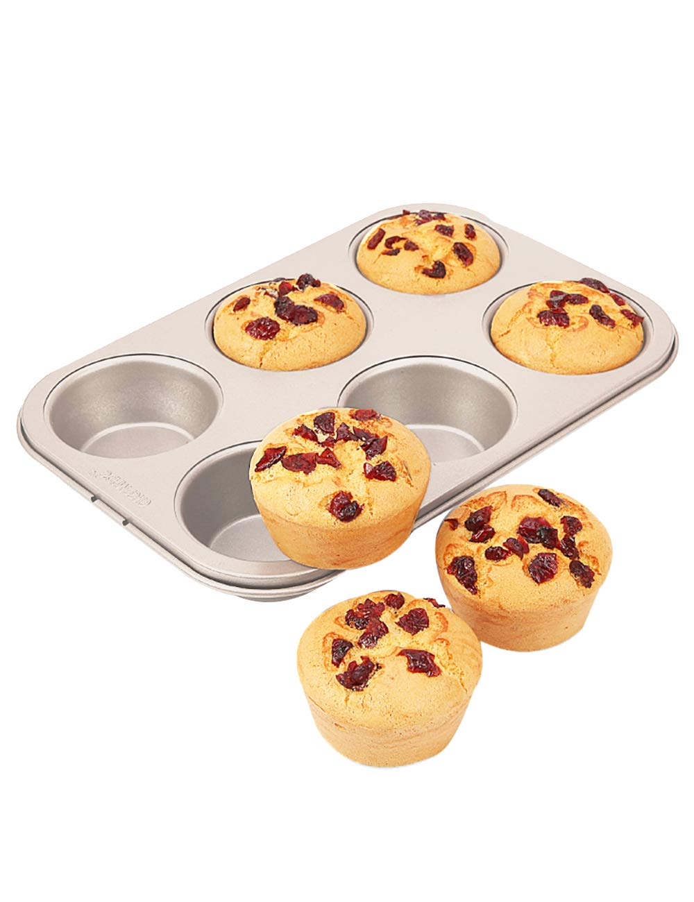

CHEFMADE Muffin and Cupcake Pans, Iron, Non-Stick Cake Pan (6 Pans)
