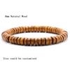 Minimalist Natural Wooden Bracelet Homme Coir Wood Beaded Braclet Man Hand Accessories Buddha Brazalete Men's Fashion Pulsera