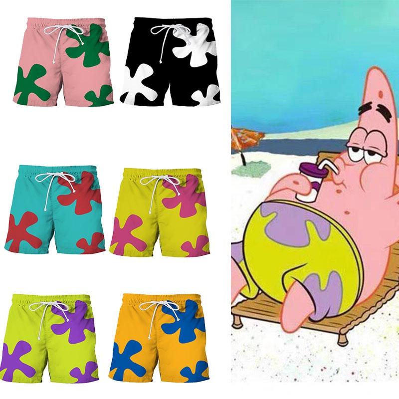 Patrick Squarepants Spongebob Star Shorts Beach Pants Ventilation Children Man